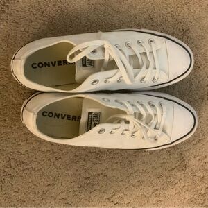 White converse with black